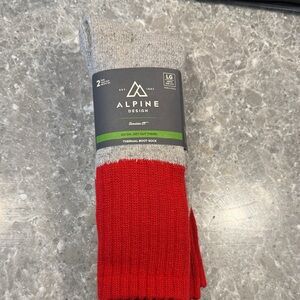 Alpine Design Red and Gray Boot Socks